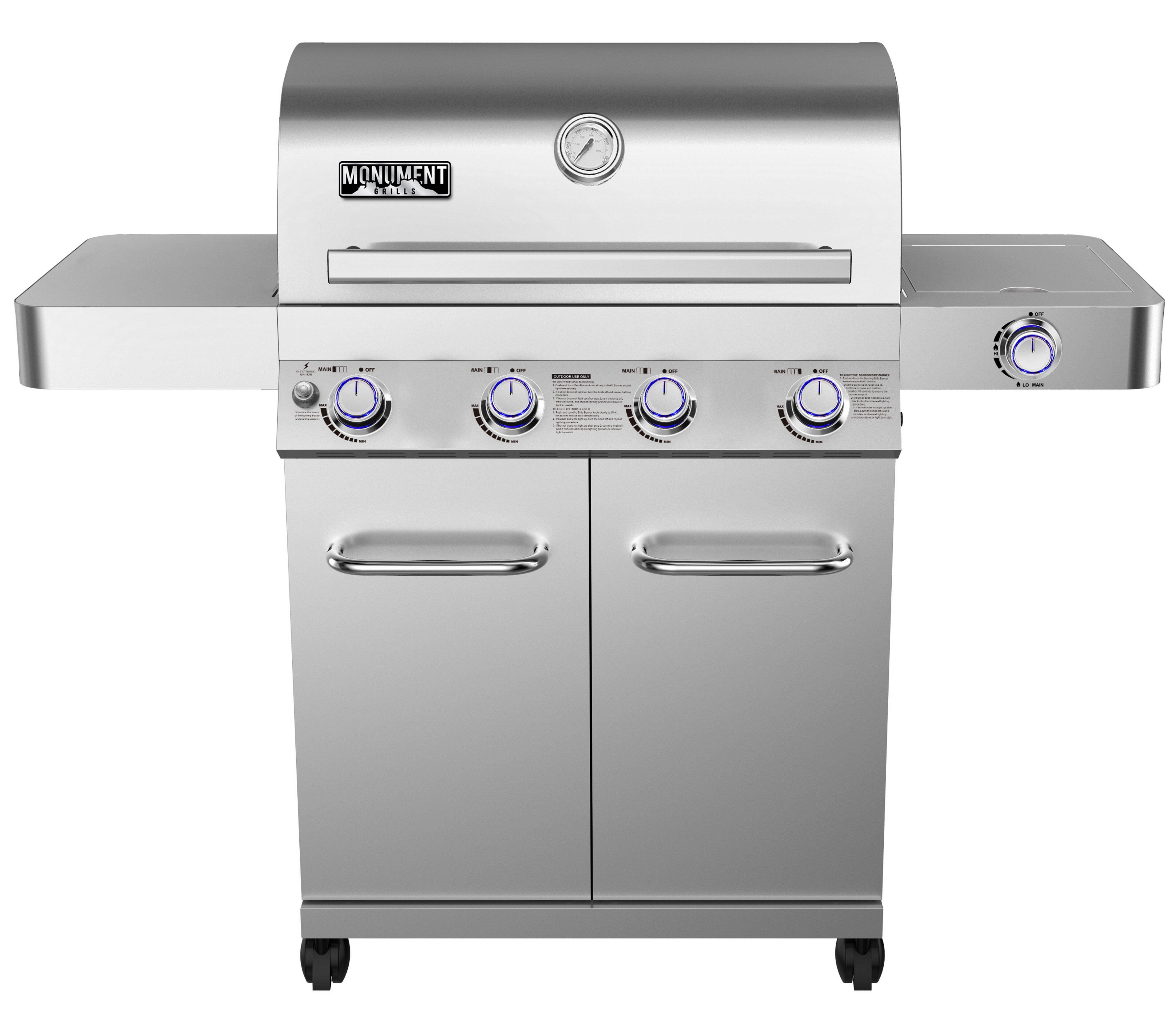 Kitchen Burner Gas Stainless Steel Bbq monument grills 4 burner built in propane gas grill with cabinet reviews wayfair