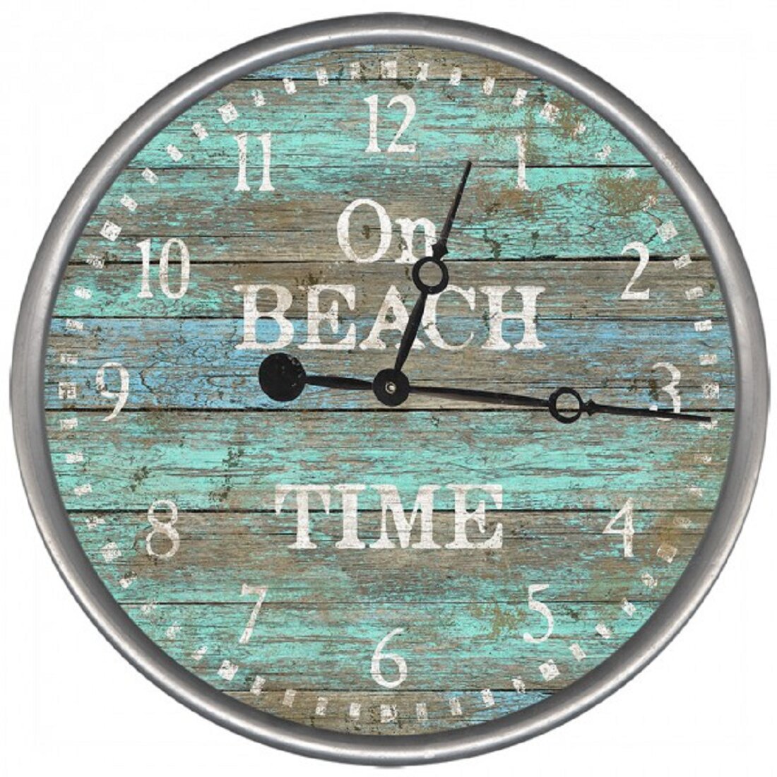 Vintage Signs On Beach Time Wall Clock Reviews Wayfair