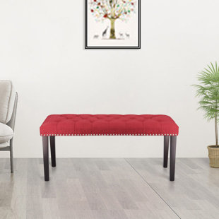 red bedroom bench