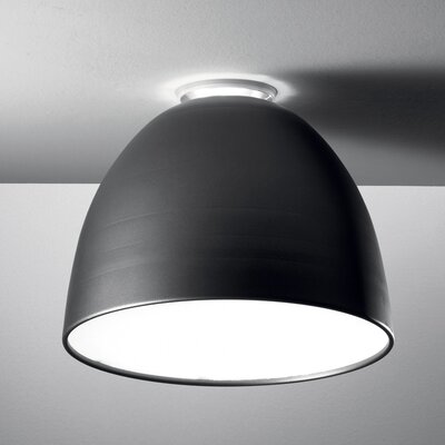 Nur Mini 1 Light Semi Flush Mount Artemide Finish Grey Bulb Type