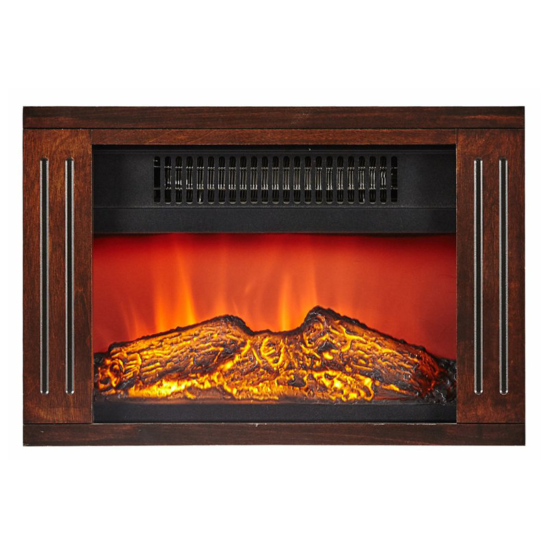 Red Barrel Studio Desktop 3d Infrared Space Heater With Log Flame Effect Electric Fireplace Insert Wayfair