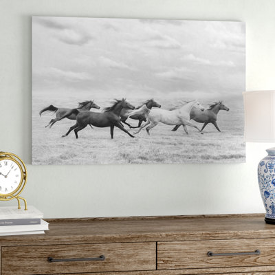 Horse Run I by PHBurchett - Wrapped Canvas Print( 48â€� x 32â€� in) 
