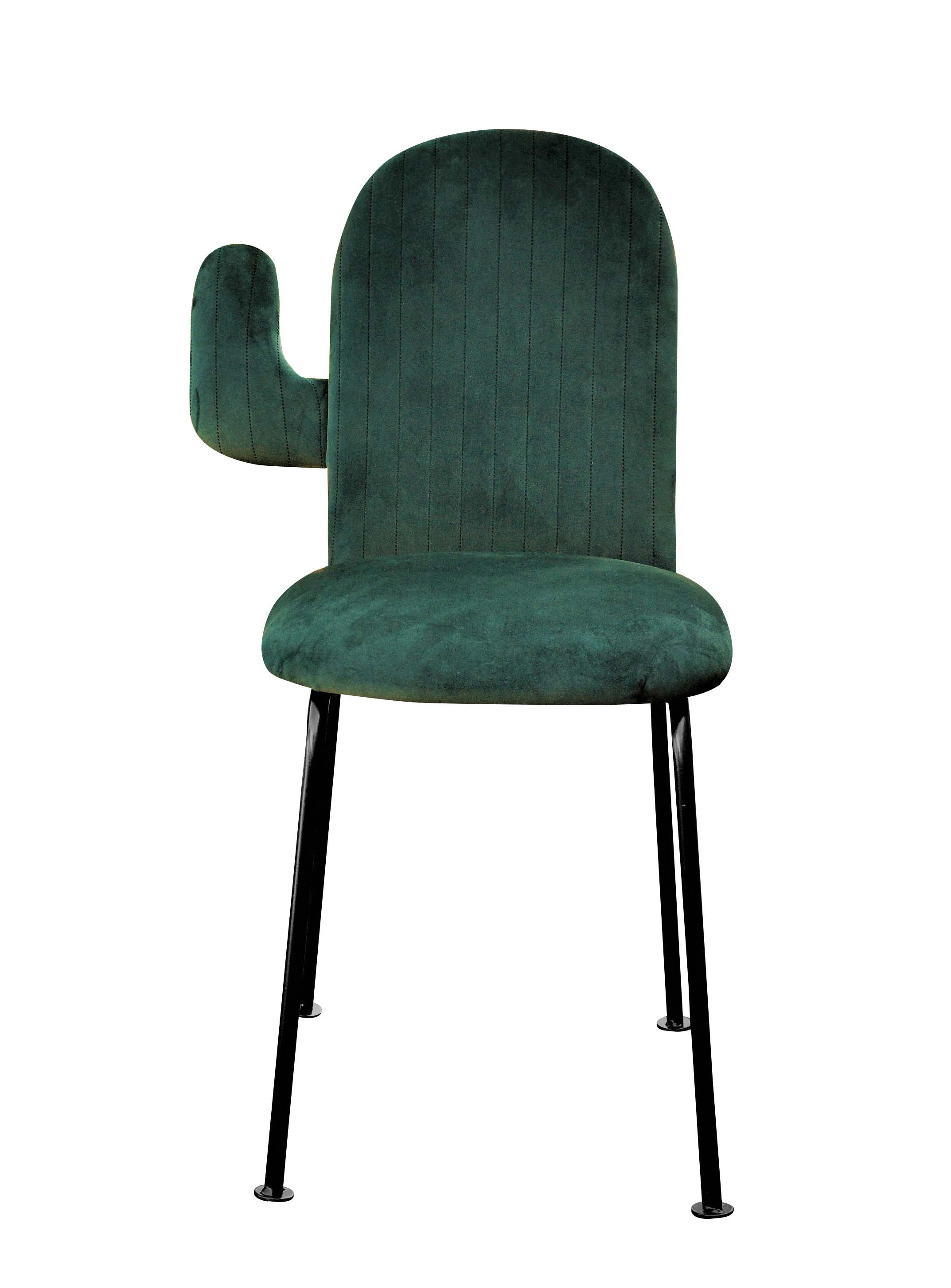 Happybarok Cactus Tufted Stacking Side Chair In Dark Green Wayfair Co Uk