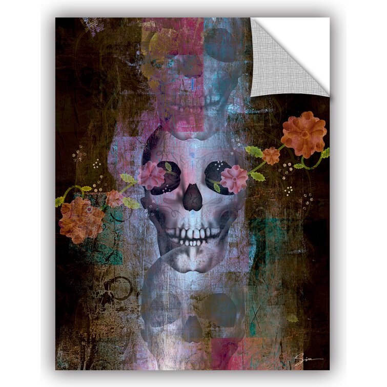 14 x 18 ArtWall Greg Simansons Skull Art Appeelz Removable Graphic Wall Art