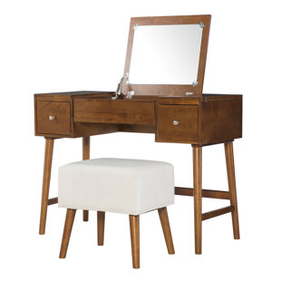 desk with mirror
