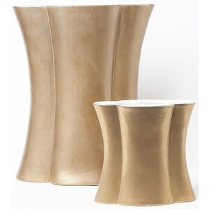 Ralph Trumpet Matte Gold Ceramic Vase