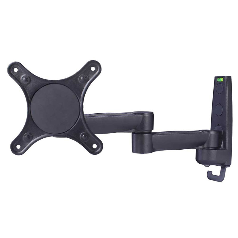 Level Mount Full Motion Dual Arm Single Stud Tilt Wall Mount For 10 55 Flat Panel Screens Wayfair