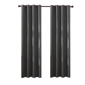Odyssey Solid Blackout Thermal Grommet Single Curtain Panel (Set of 2)