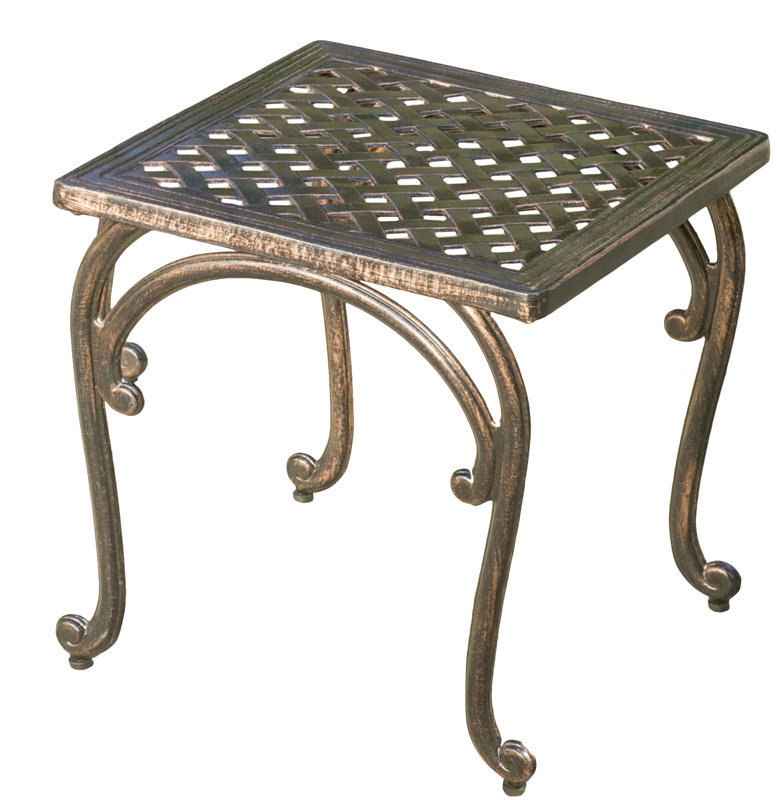 Three Posts Glenn Cast Aluminum Outdoor Side Table Reviews Wayfair Glenn Cast Aluminum Outdoor Side Table