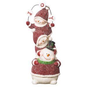 Stacked Snowmen Table Decor