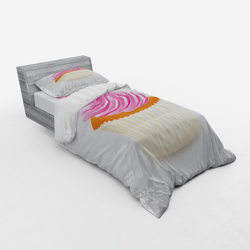 East Urban Home Orange And Pink Duvet Cover Set Wayfair