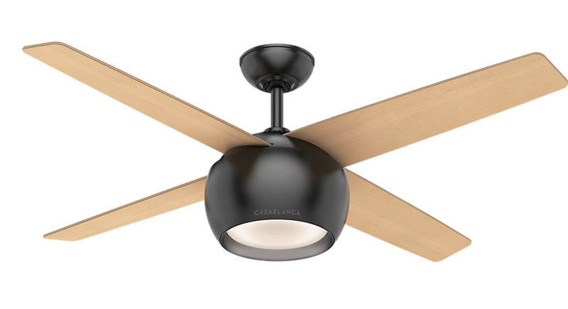 mid century modern ceiling fan with light