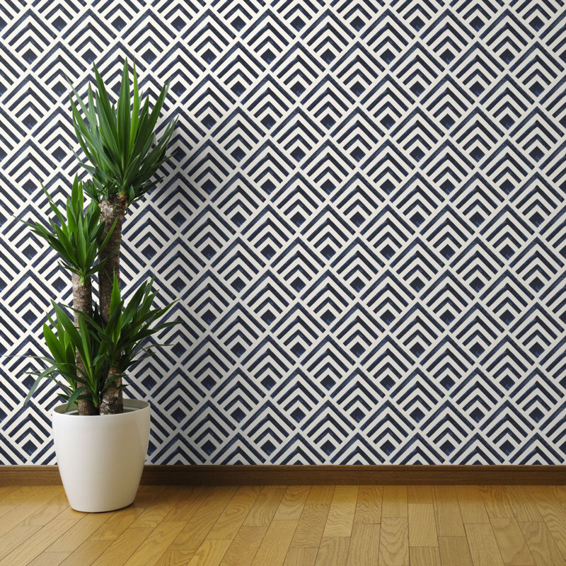 Mercer41 Ortego Art Deco Scales Removable Peel And Stick Wallpaper