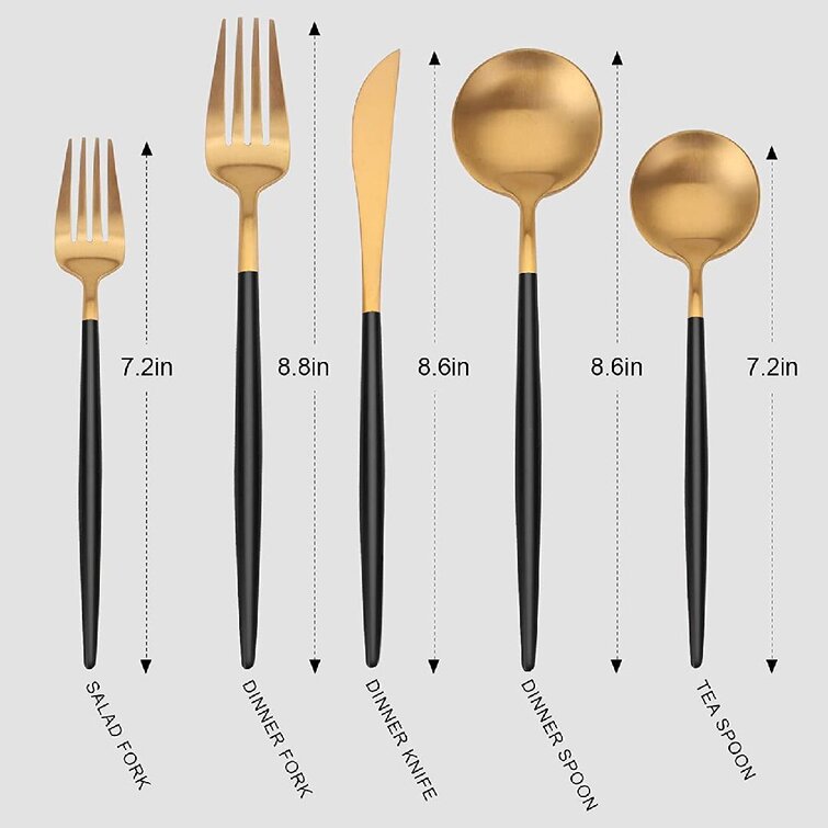 7x 304 Exquisite Stainless Steel Tableware Cutlery Dinnerware Fork Spoon Kit 