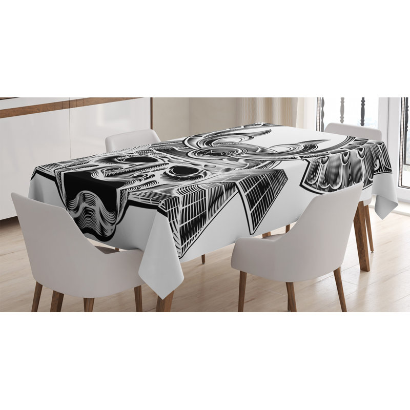 East Urban Home Ambesonne Japanese Tablecloth Vintage Experienced Japanese Mask With Royal Lines And Shapes Design Rectangular Table Cover For Dining Room Kitchen Decor 60 X 84 White Black Wayfair Day, week, sun, month, year, season 6. wayfair com