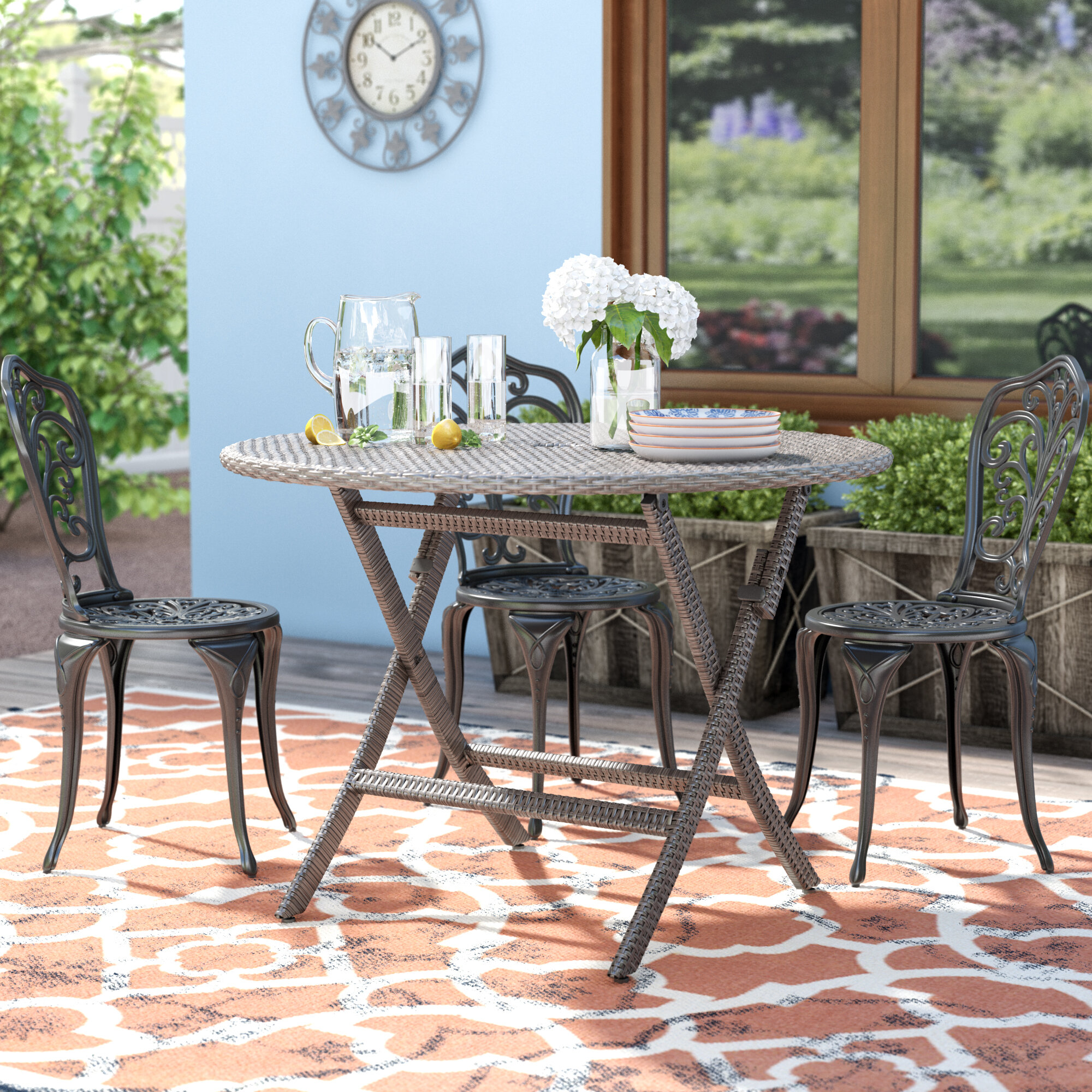 wayfair rattan dining set