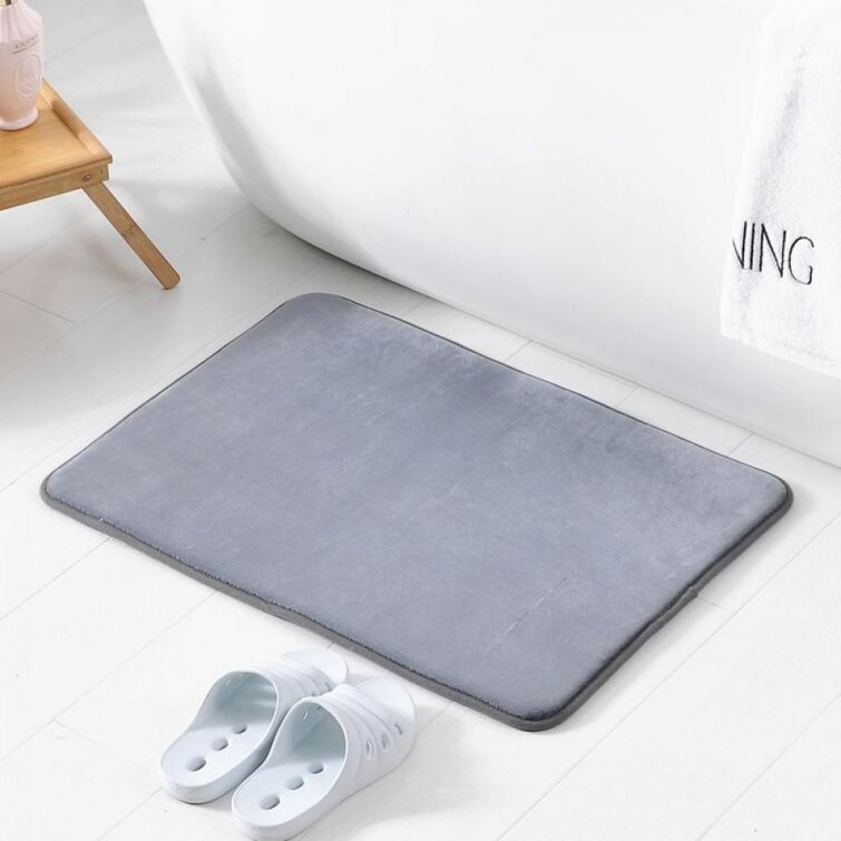 Soft and Absorbent Bath Rug Mat 24 x 16 Velvet Bathroom Floor Mat for in the Front of BathTub Toilet Silver Gray uxcell Memory Foam Bath Mat 