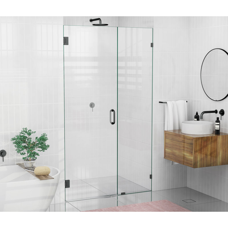 Glass Warehouse 46 X 78 Hinged Frameless Shower Door Reviews Wayfair