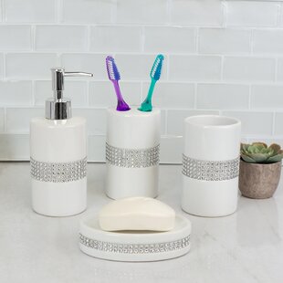 New Arrival Sale! Elegant 6 Piece Bathroom Ceramic Accessory Set High Quality 