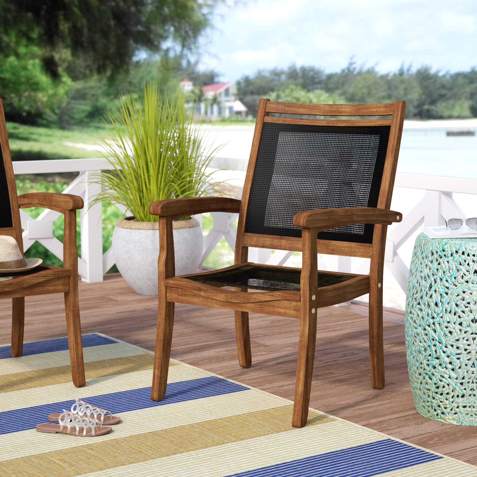 Tovar Sling And Eucalyptus Patio Chair Tovar Sling And Eucalyptus Patio Chair