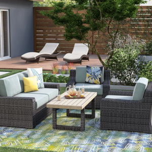 Linwood 4 Piece Deep Seating Group with Cushion