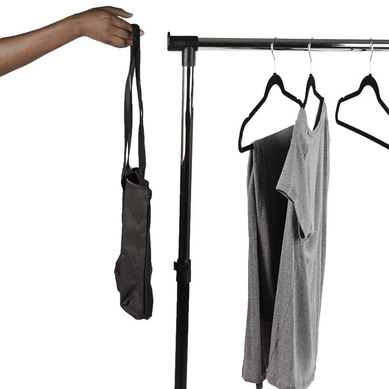 Rebrilliant Adilynn 33 75 Clothing Garment Rack On Wheels