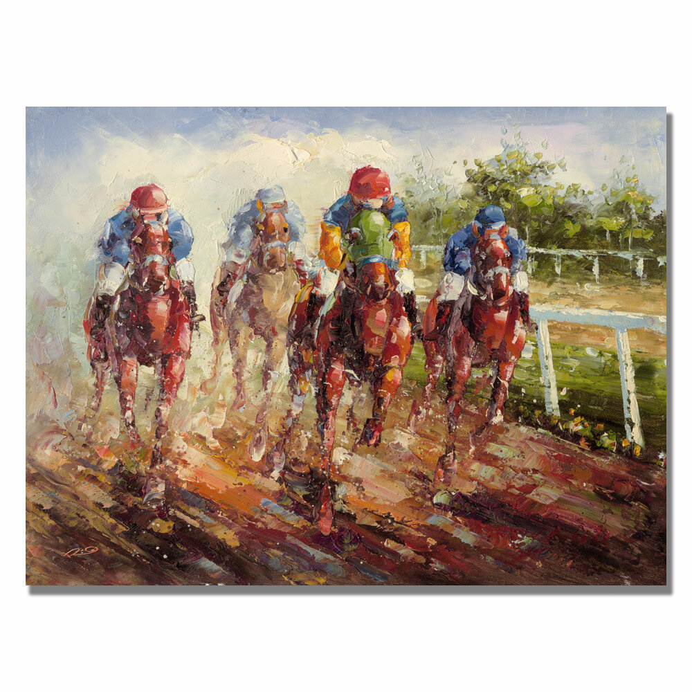 Charlton Home Kentucky Derby Print On Canvas Reviews Wayfair