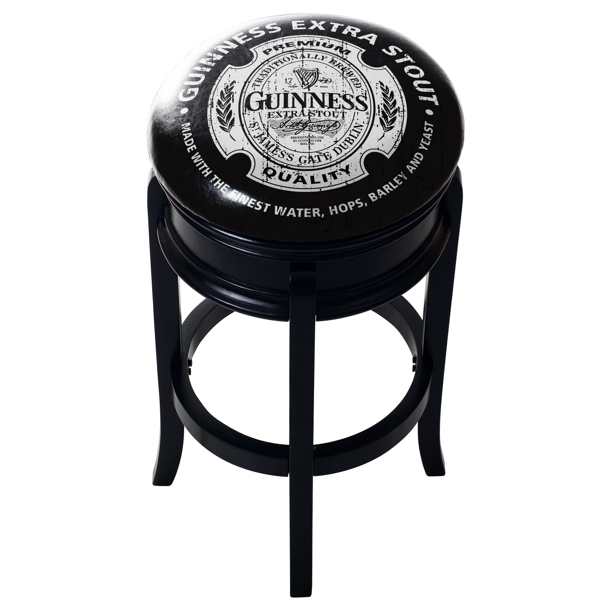 Trademark Global Guinness Wood Swivel Bar Stool Wayfair