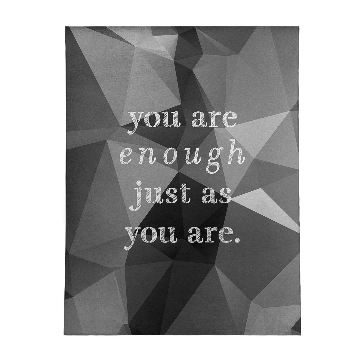 East Urban Home Faux Gemstone You Are Enough Quote Poly Chenille Rug Wayfair