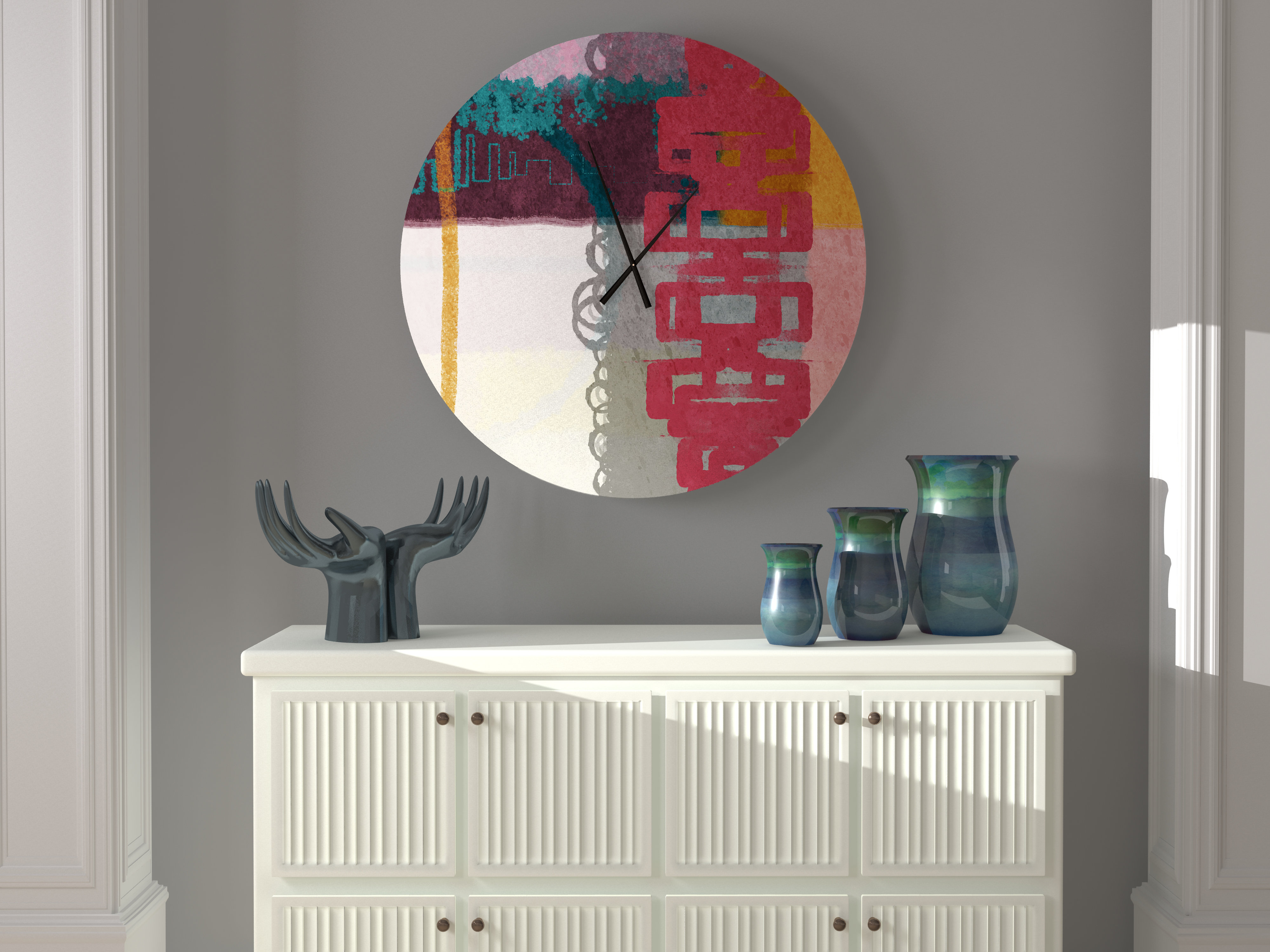 Latitude Run Decisive Responsive Abstract Metal Wall Clock Wayfair