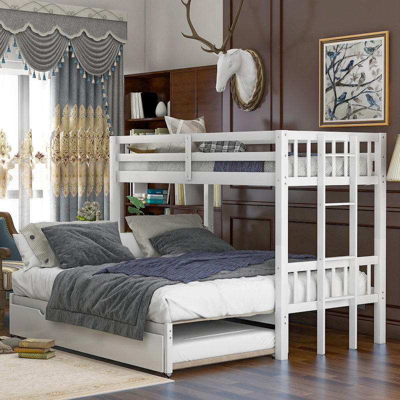 Harriet Bee Dodger Twin Over Full Bunk Bed With Trundle Wayfair