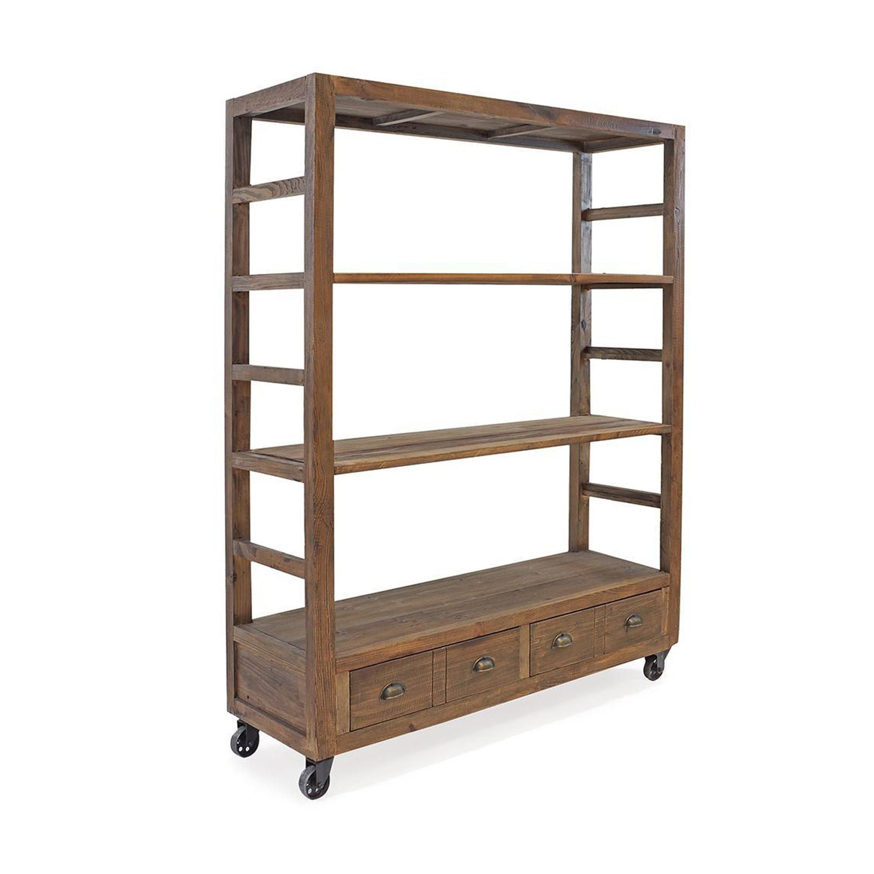 Gracie Oaks Schellsburg 72'' H x 56'' W Solid Wood Etagere Bookcase