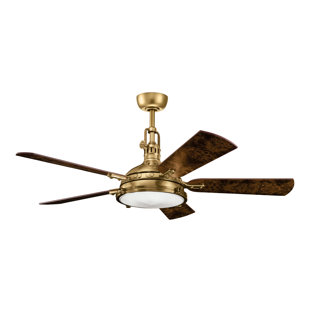 flush mount gold ceiling fan