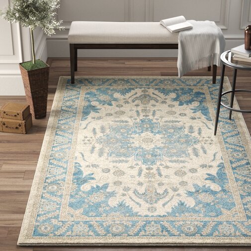 Birch Lane™ Heritage Jaiden Oriental Light Blue Oriental Area Rug ...