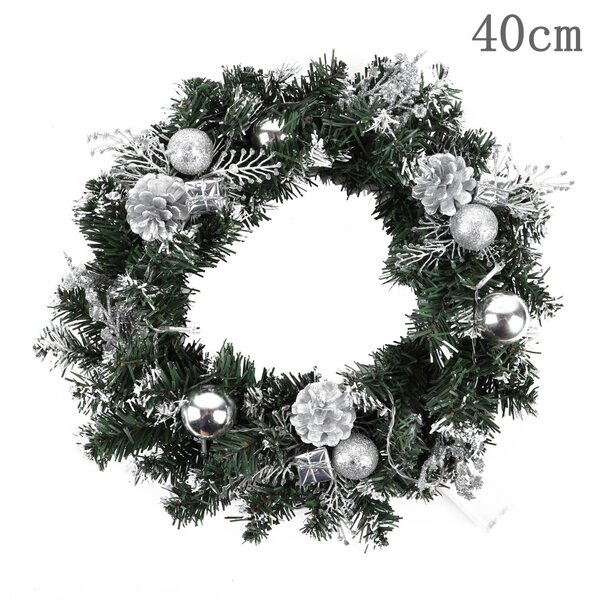 The Holiday Aisle® 2022 Happy New Year Christmas Wreath Door Wall Decoration Artificial Wreath With Berries And Gifts New Year Party Decoration | Wayfair