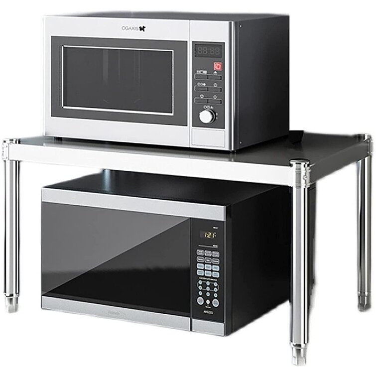 2 Tiers Oven Microwave Rack Stainless Steel Stand Storage Holder Kitchen Shelf