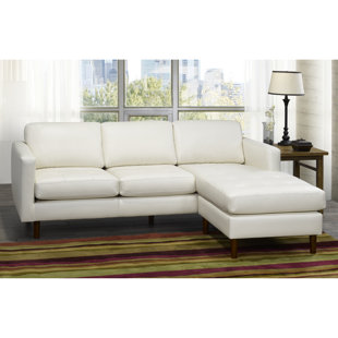 Dollie Leather Sectional by Brayden Studio