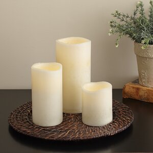 Ivory Flameless Pillar Candle