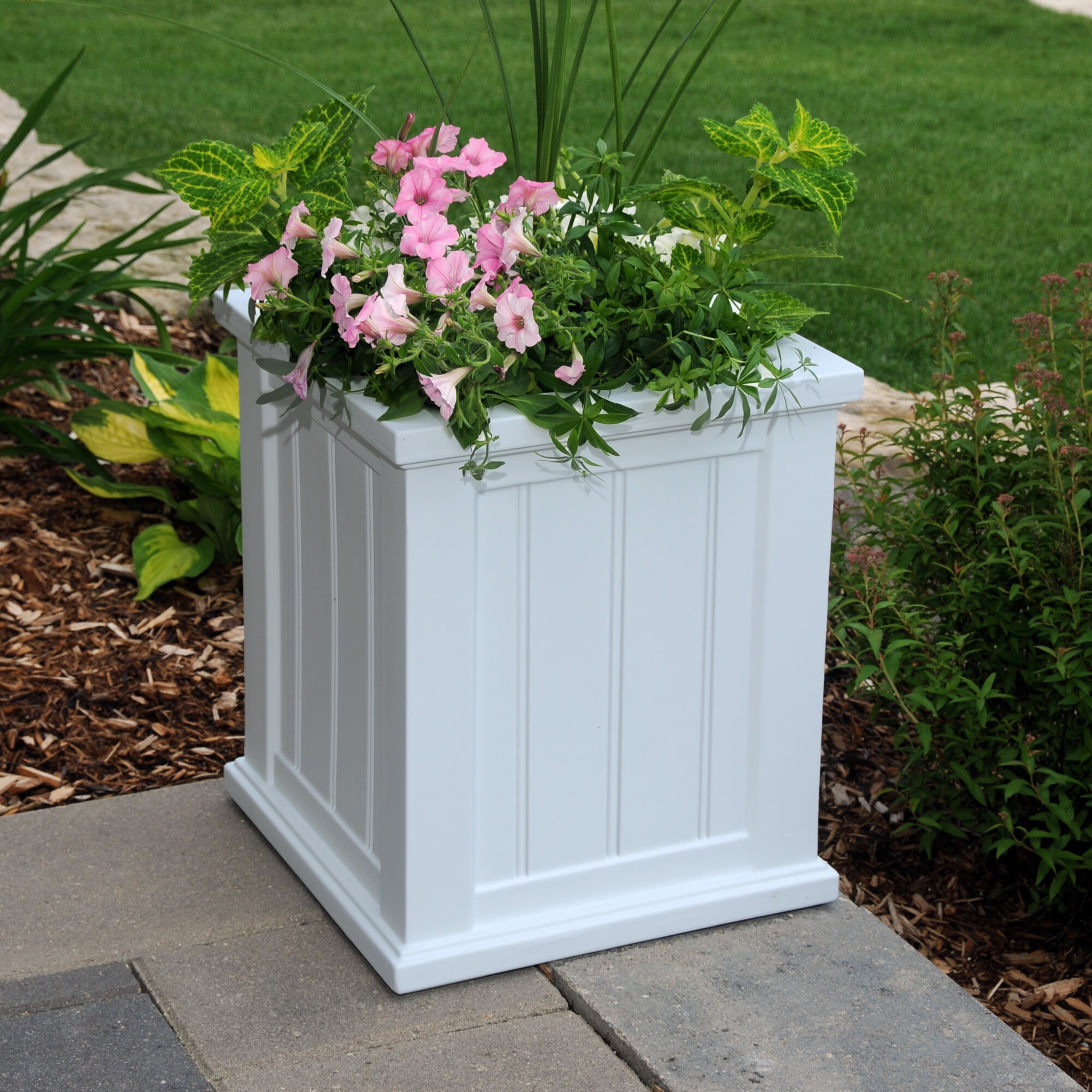 Large White Planters You Ll Love In 2021 Wayfair