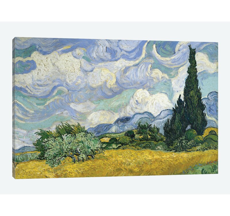 Vault W Artwork Wheat Field With Cypresses June July 18 Metropolitan Museum Of Art Nyc By Vincent Van Gogh Print On Canvas Wayfair