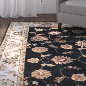 Tuscany Hand-Hooked Navy / Ivory Area Rug