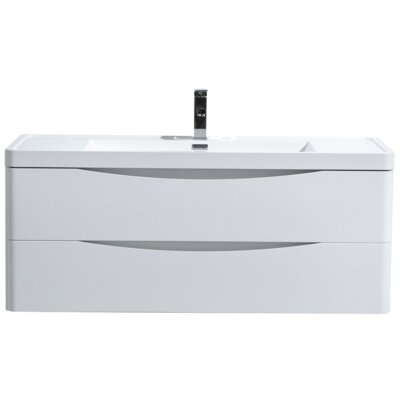 Wrought Studio Ruelas 48 Wall Mounted Single Bathroom Vanity Set