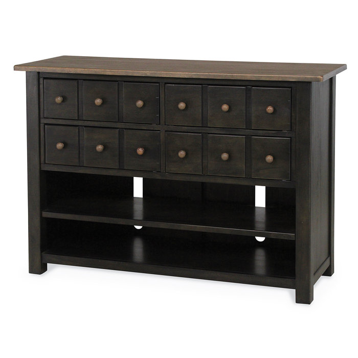 Bramble Sofa Table With 4 Drawers In Light Gray Over Dark Bramble Sofa Table With 4 Drawers In Light Gray Over Dark