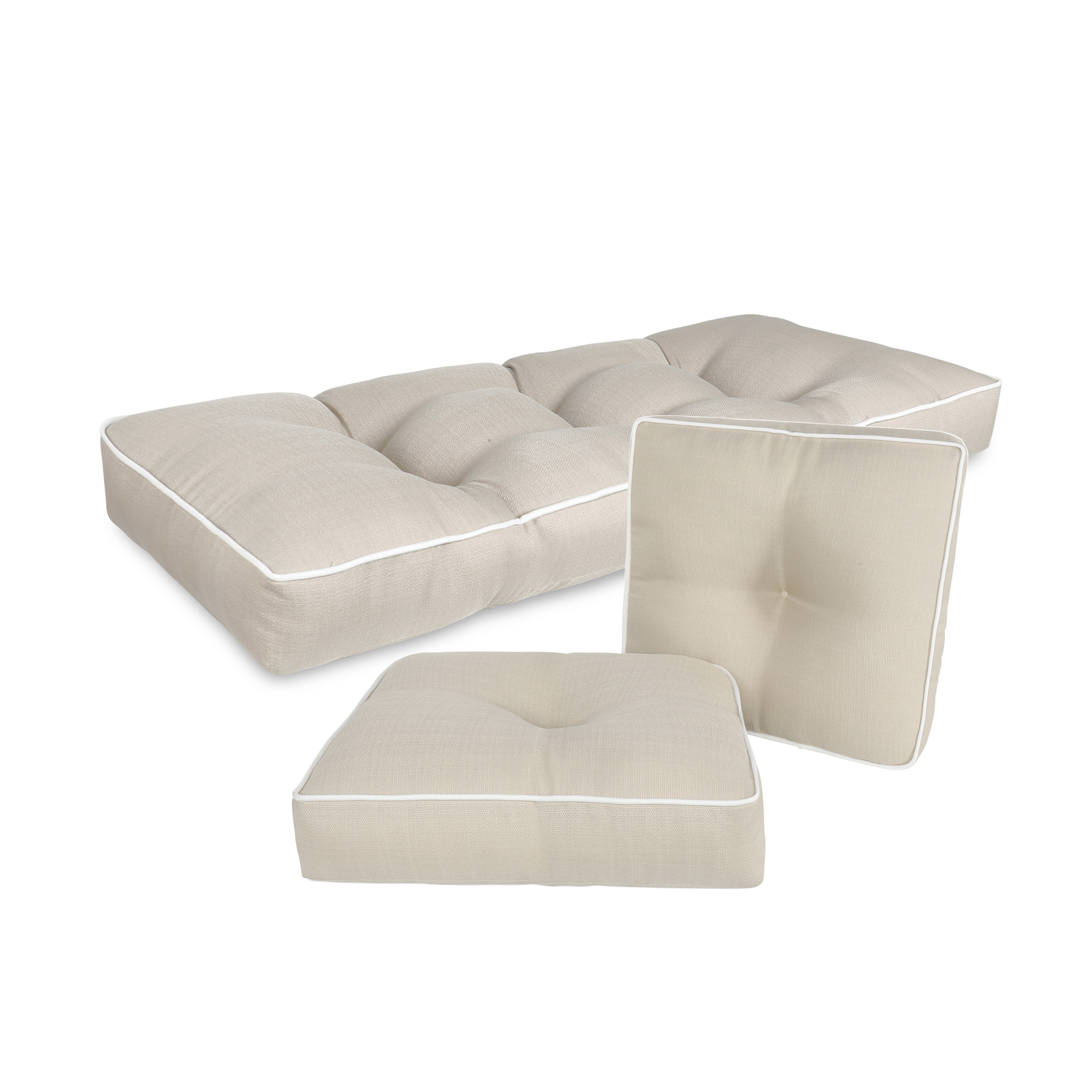 3 piece outdoor settee cushion set