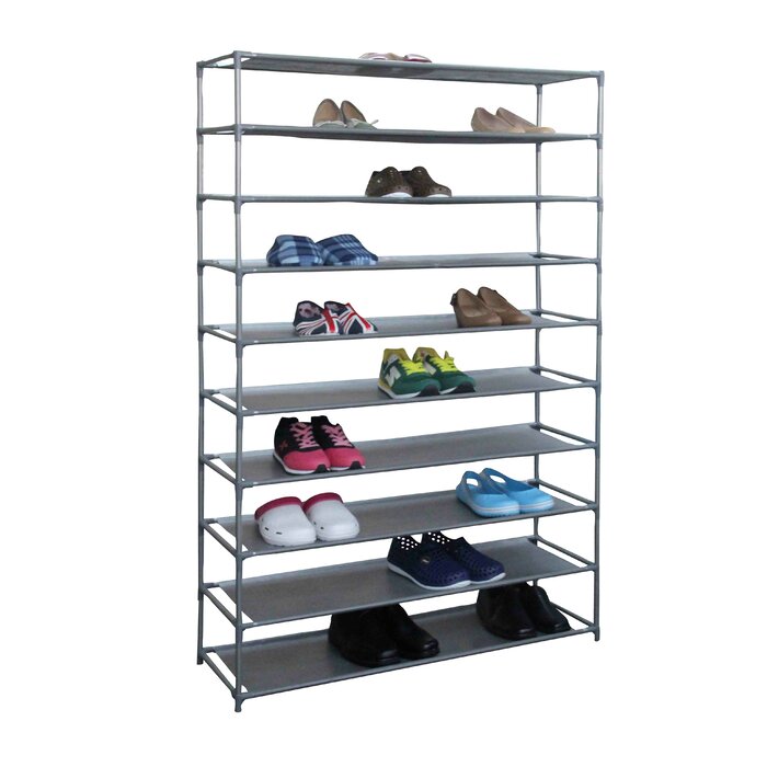 Rebrilliant 50 Pair Stackable Shoe Rack Reviews Wayfair Ca