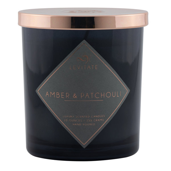 10 oz Gold Lid Levitate Amber and Orange Soy-Blend Single Wick Candle