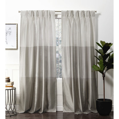 Gray and Silver Pinch Pleated Curtains & Drapes You'll ...