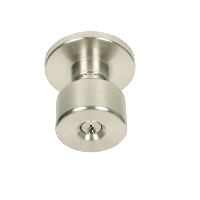 Betterhomeproducts Mission Bell Keyed Door Knob With Round Rosette