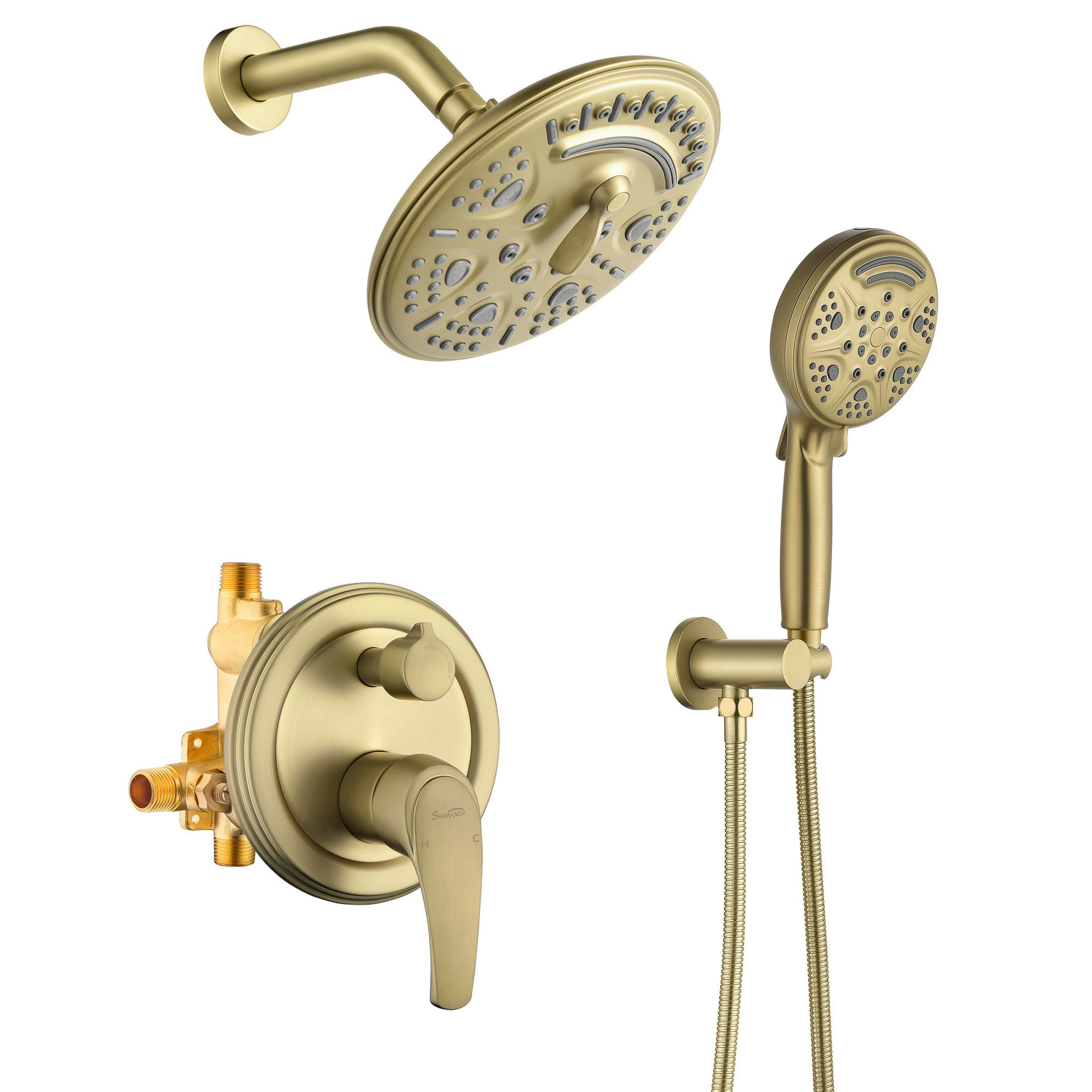 SHAMANDA Shower Faucet with Roughin Valve Wayfair