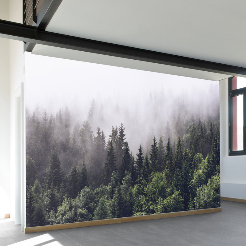 Forest Wall Murals walls need love misty forest 11.6' x 96" wall mural & reviews Forest Wall Murals walls need love misty forest 11.6' x 96" wall mural & reviews